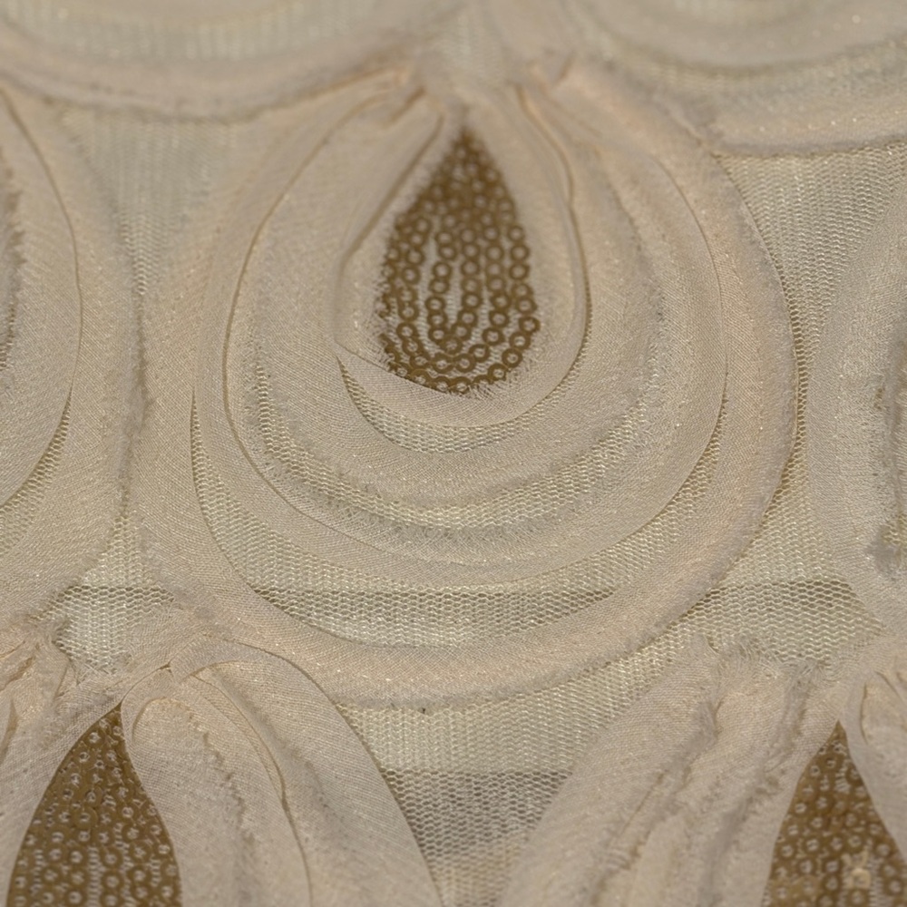 Banjul Cream and Gold Pencil Skirt - Picture 8 of 9
